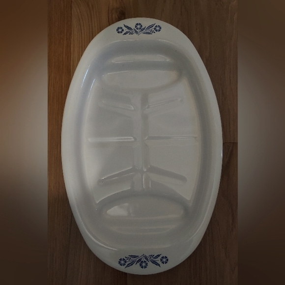 Vintage Corningware Cornflower Blue Oval Platter P-19 - Picture 1 of 6